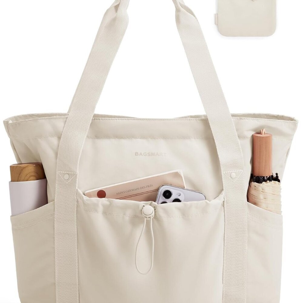 Foldable Tote Bag Polyester Lightweight Travel Work Beach Gym Handbag